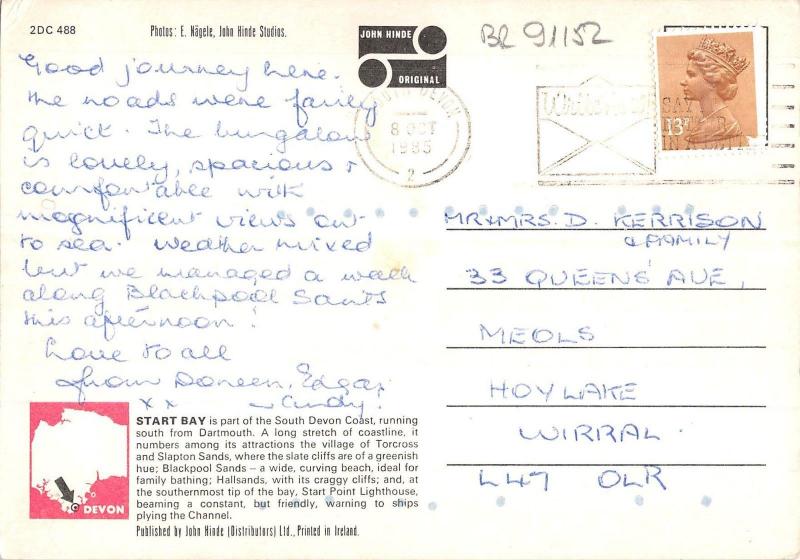 BR91152 start bay south devon uk