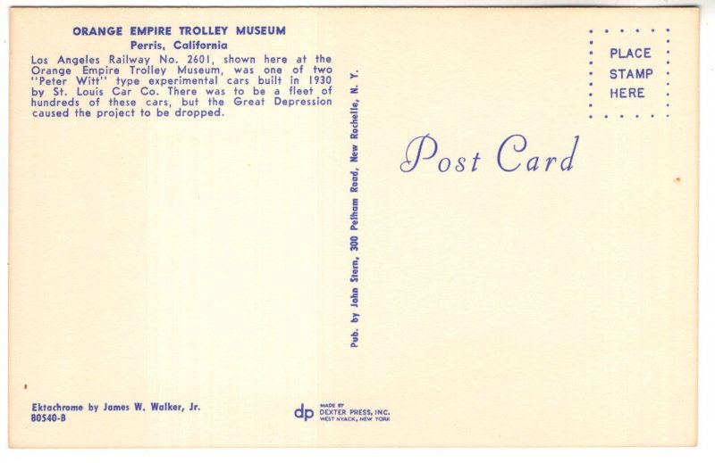 Orange Empire Trolley Museum, Perris, California