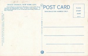 Postcard Grace Church New York 
