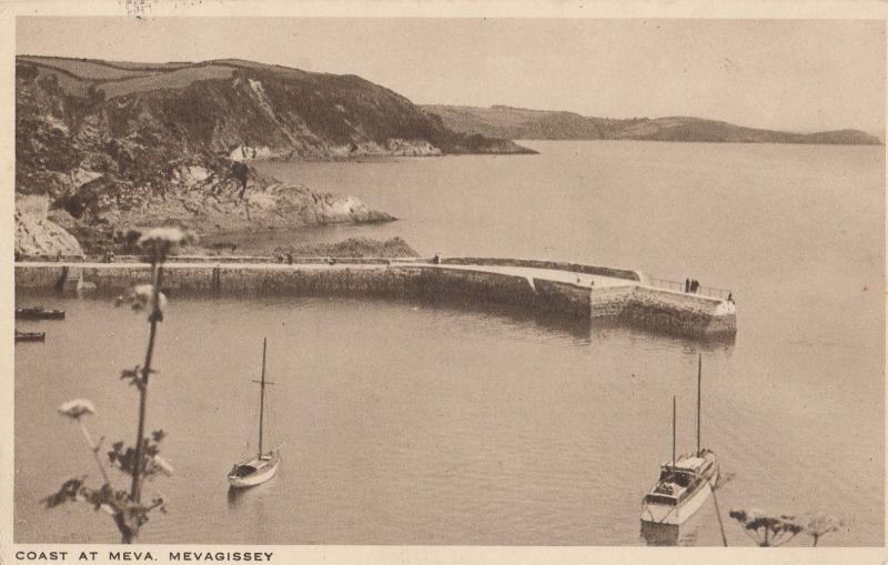 Mevagissey Boats Cornwall 1945 WW2 Frank Postcard