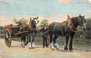 br108131 carting  uk horse peasant agriculture chariot