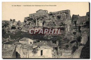 Old Postcard Les Baux Ruins of Castle and Tower Paravelle