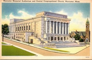 Massachusetts Worcester Memorial Auditorium and Central Congregational Church