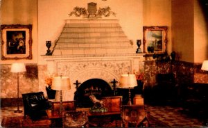 Wisconsin Milwaukee Hotel Pfister Corner Of The Lobby Showing Fireplace 1973