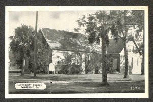 METHODIST CHURCH WOODBINE GEORGIA DEXTER PRESS POSTCARD (c. 1940s)