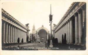 RPPC Colonnade COURT OF THE FOUR SEASONS San Francisco PPIE Vintage Postcard