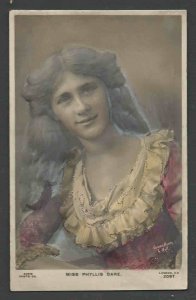 Ca 1908 RPPC* VINTAGE PHYLLIS DARE (1890-1975) FAMOUS SINGER & ACTRESS SEE INFO