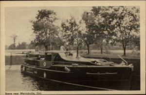 Merrickville Ontario Power Boat Yacht Postcard