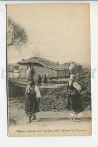 439417 Macedonia VRBJANI girls with pots on their heads in national dress