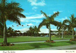 CONTINENTAL SIZE POSTCARD THE GARDENS AT KINGS INN RESORT FREEPORT BAHAMAS 1970s