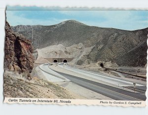 Postcard Carlin Tunnels in Interstate 80 Nevada USA