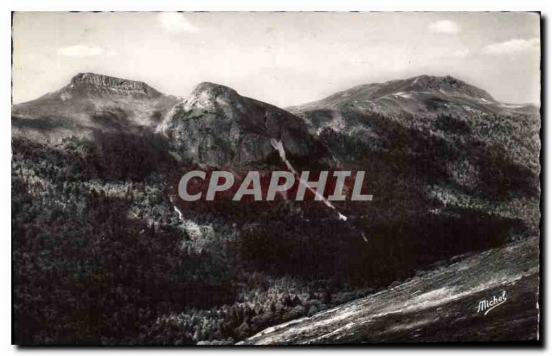 Postcard Old Cantal Tourist At Puy Mary Puy Violent the Rock of the Rock of S...