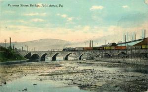 1912 Famous Stone Bridge Johnstown Pennsylvania Hamm Postcard 3988