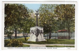 Bangor, Maine, Memorial To Spanish American War Soldiers and Sailors