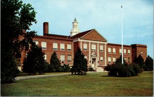 Vtg 1950s Dover High School Dover Delaware DE Chrome Postcard