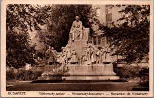 Hungary Budapest Vörösmarty Szobor Vintage Postcard C310