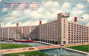 Postcard IL Chicago Montgomery Ward & Co. Largest Mercantile Building 1911 V157