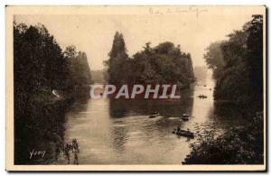 Old Postcard Paris strolling Lac du Bois de Boulogne