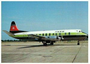 Manx Airlines BAe Vickers Viscount 813 at London 1983 Airplane Postcard