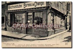 Old Postcard Noyon Currency Exchange in March 1917
