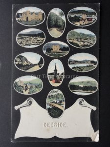 Scotland Aberdeenshire DEESIDE 12 Image Multiview c1906 Postcard by The Adelphi