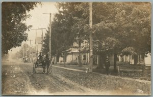 GARLAND PA STREET SCENE ANTIQUE REAL PHOTO POSTCARD RPPC