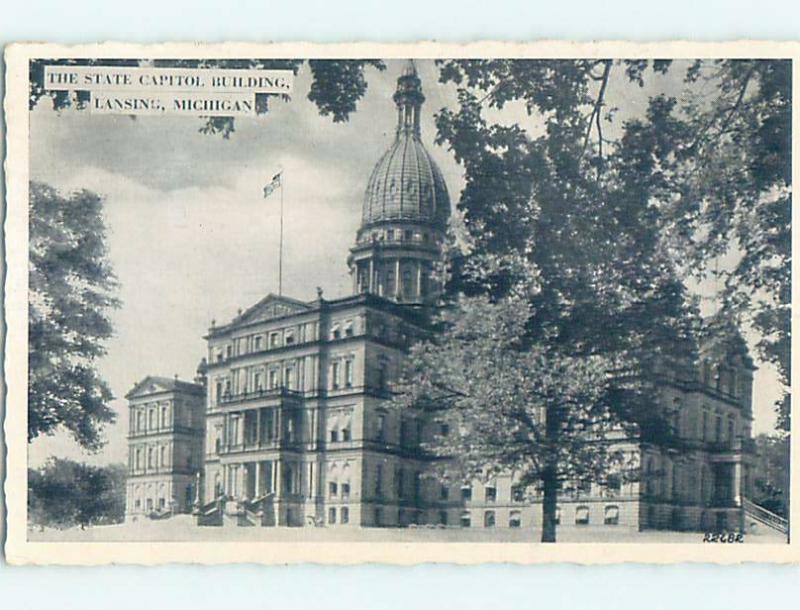 1940's STATE CAPITOL BUILDING Lansing Michigan MI G2605