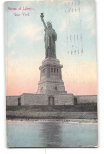 New York City NY Postcard 1917 Statue of Liberty