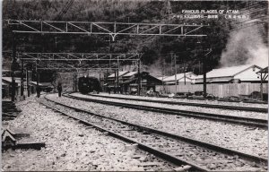 Japan Famous Places Of Atami Train Railroad Vintage Postcard C090