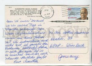 441305 USA 1990 Florida Clearwater RPPC to Germany cancellation advertising