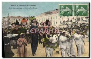 Postcard Old Nice Carnival Festivals Corso Carnival Masquerade Party Trumpet ...