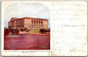 1909 Art Institute Noble & Imposing Structure Chicago Illinois Posted Postcard