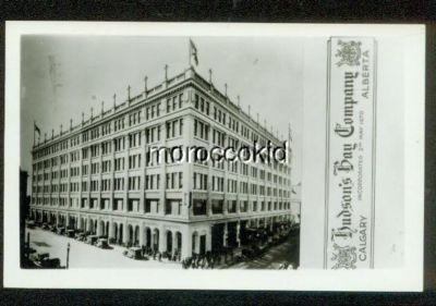 CALGARY ALBERTA CANADA 1950 RPPC HUDSON'S BAY CO w TIED S...