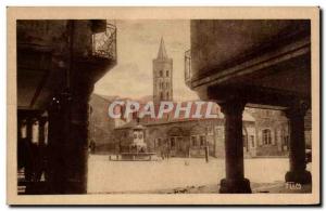 Old Postcard Millau The colonnades and Notre Dame