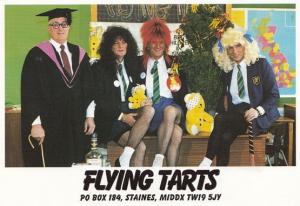 Flying Tarts Middlesex Transvestite Schoolgirls Band Comedy Advertising Postcard