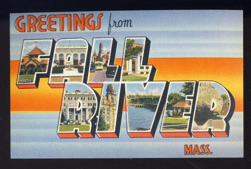 Fall River, Massachusetts/MA/Mass Postcard, Greetings, Multi-View, Near Mint!