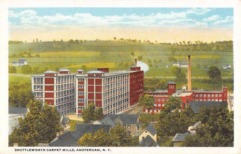 Amsterdam New York Shuttleworth Carpet Mills Antique Postcard K82388