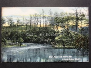 Radnorshire: Llandrindod Wells RIVER ITHON WITH LOVERS LEAP c1909 Old Postcard