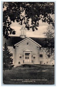 c1910 The Zug Memorial Library Elizabethtown College Pennsylvania PA Postcard
