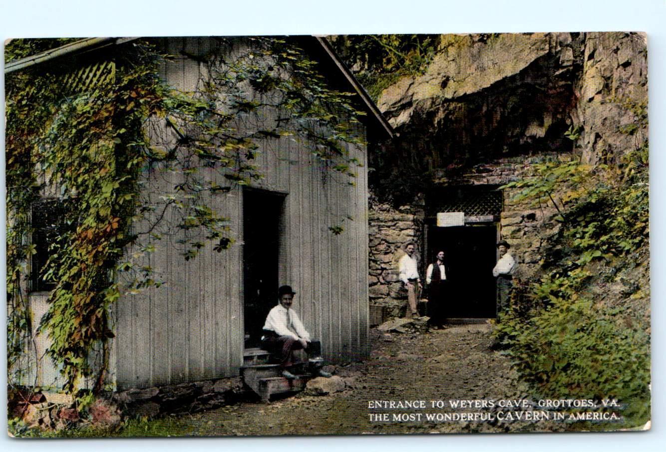 GROTTOES, VA Virginia Entrance to WEYERS CAVE 1916 Bell Co. Publisher