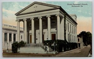 GA Savannah Georgia Christ Episcopal Church Postcard C32