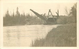 Postcard RPPC Photo  Mining Gold Dredge 22-12625