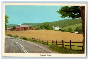 Greetings From Kidron Ohio OH Pastoral Scene Road Fence Vintage Postcard