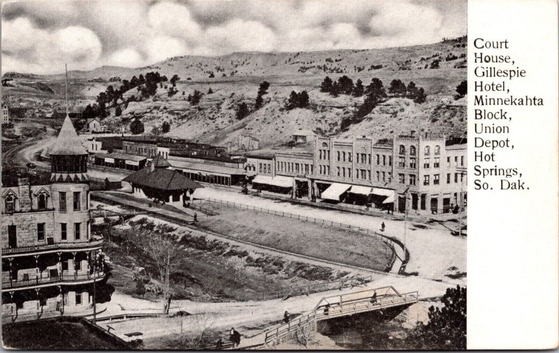 Court House Gillespie Hotel Minnekahta Blk Union Depot Hot Springs South Dakota