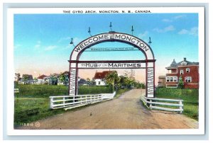 c1920s The Gyro Arch Moncton New Brunswick Canada Unposted Postcard