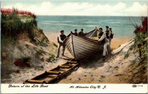 Postcard NJ Atlantic City Return to the Life Boat Life Guards ~1910 H7