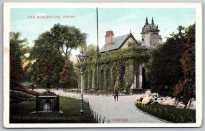 Vtg Derby The Arboretum Botanical Garden Derbyshire UK 1910s View Postcard
