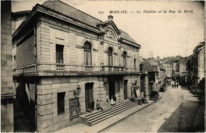 CPA Morlaix- Le Theatre et la Rue de Brest FRANCE (1026077)
