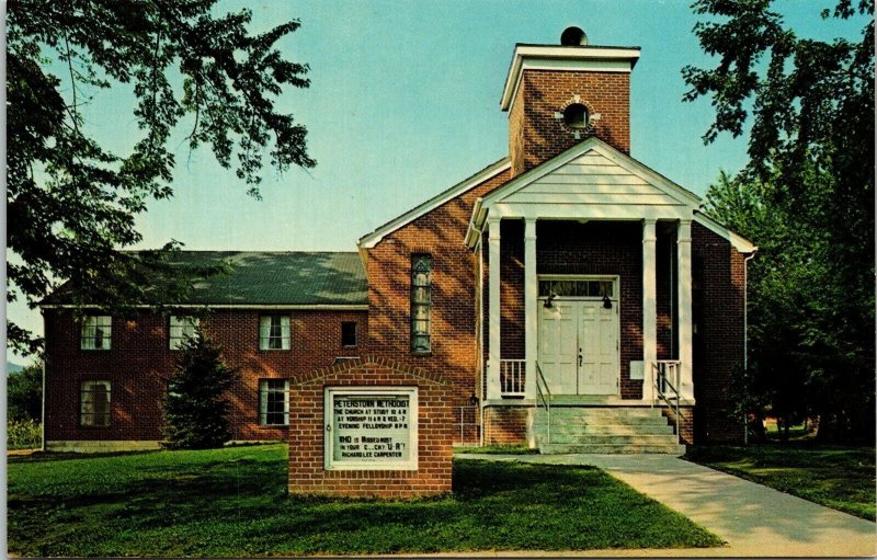 Peterstown Methodist Church West Virginia WV Postcard Exterior VTG UNP Vintage 