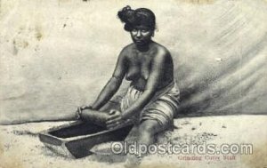 Grinding Curry Stuff African Nude 1907 